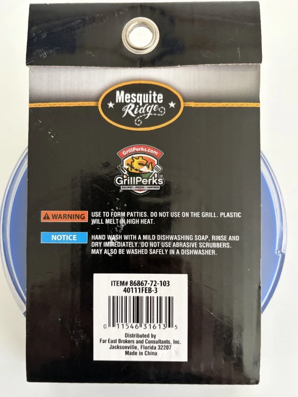 New Mesquite Ridge Burger Press Hamburger Patty Molds Maker Kitchen Plastic